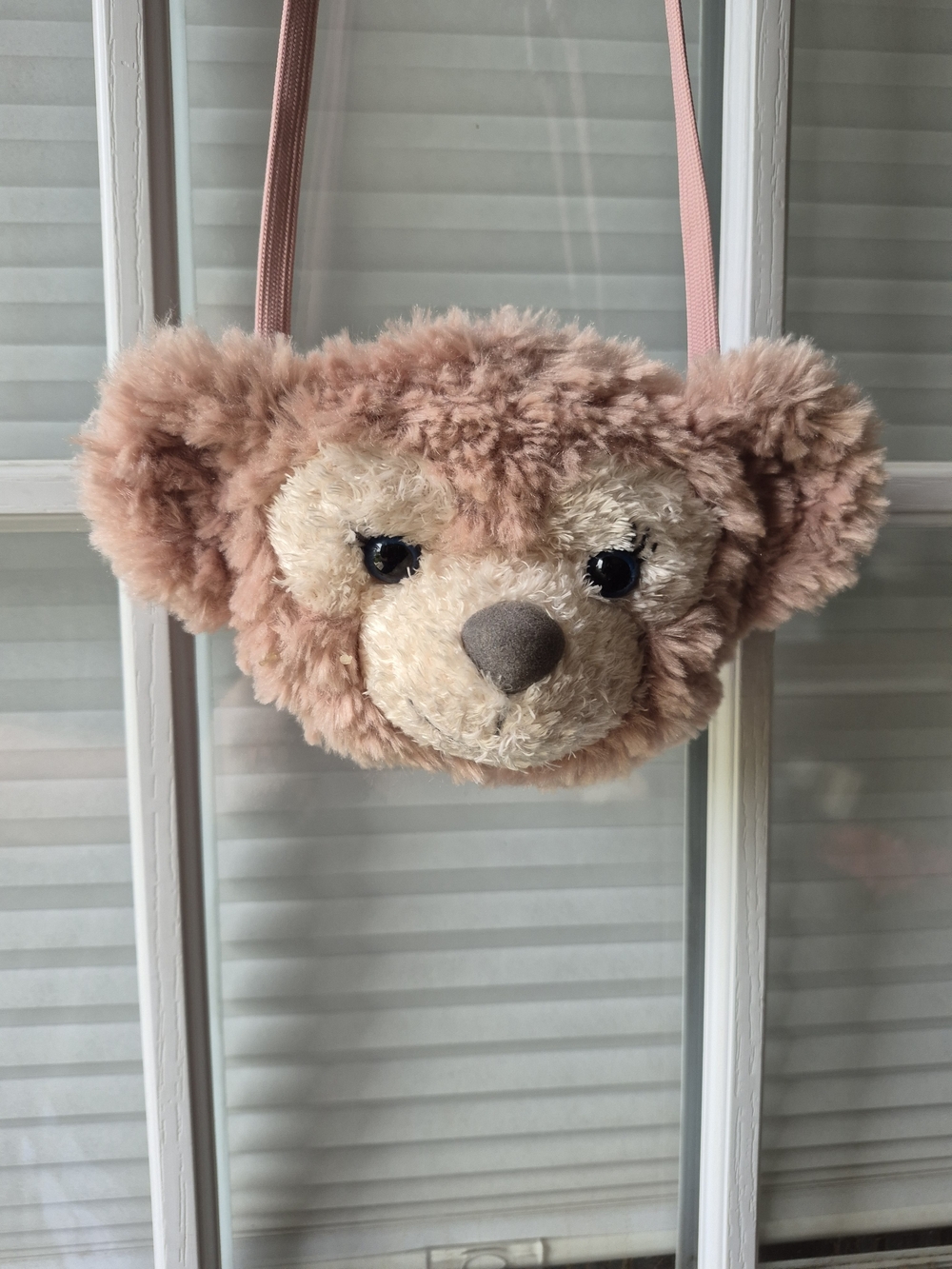 Disney Plush ShellieMay Tokyo Bear Crossbody Bag in Blush Pink and Cream